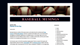 What Baseballmusings.com website looked like in 2022 (2 years ago)