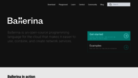 What Ballerina.io website looked like in 2022 (1 year ago)