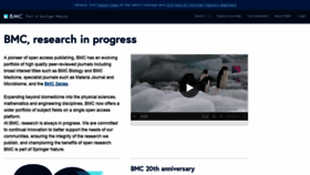 What Biomedcentral.com website looked like in 2022 (1 year ago)