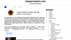 What Belajarmateri.com website looked like in 2022 (1 year ago)