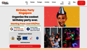 What Birthdayparty.sg website looked like in 2022 (1 year ago)