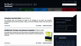 What Bibelkommentare.de website looked like in 2022 (1 year ago)