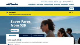 What Bcferries.com website looked like in 2022 (4 years ago)