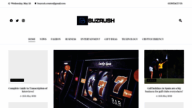 What Buzrush.com website looked like in 2022 (1 year ago)