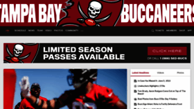 What Buccaneers.com website looked like in 2022 (1 year ago)
