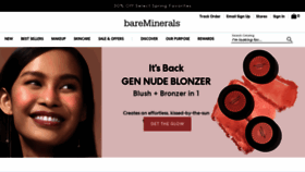 What Bareminerals.com website looked like in 2022 (1 year ago)