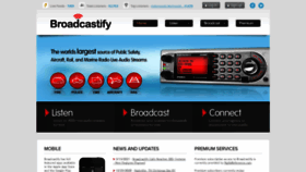 What Broadcastify.com website looked like in 2022 (1 year ago)