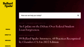 What Ballardspahr.com website looked like in 2022 (3 years ago)