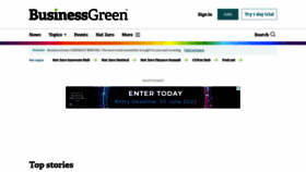 What Businessgreen.com website looked like in 2022 (1 year ago)
