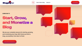 What Bloggingtips.com website looked like in 2022 (3 years ago)