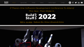 What Buildstuff.events website looked like in 2022 (1 year ago)