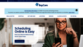 What Baycare.org website looked like in 2022 (1 year ago)