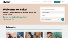What Boka.se website looked like in 2022 (1 year ago)