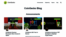 What Blog.coingecko.com website looked like in 2022 (1 year ago)