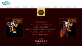 What Bharatbiotech.com website looked like in 2022 (1 year ago)