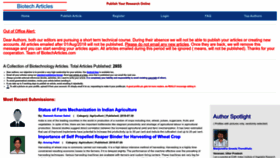 What Biotecharticles.com website looked like in 2022 (1 year ago)
