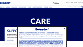 What Beiersdorf.de website looked like in 2022 (1 year ago)