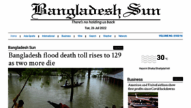 What Bangladeshsun.com website looked like in 2022 (1 year ago)