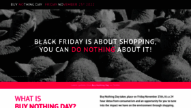 What Buynothingday.co.uk website looked like in 2022 (1 year ago)