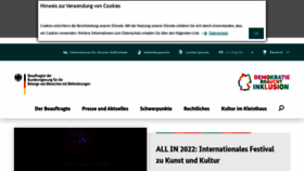 What Behindertenbeauftragter.de website looked like in 2022 (1 year ago)