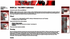 What Bsdcan.org website looked like in 2022 (1 year ago)