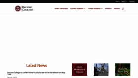 What Bacone.edu website looked like in 2022 (1 year ago)