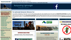 What Backpacking.net website looked like in 2022 (1 year ago)