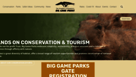 What Biggameparks.org website looked like in 2022 (1 year ago)