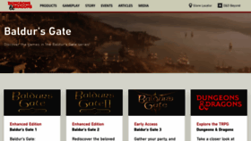 What Baldursgate.com website looked like in 2022 (1 year ago)