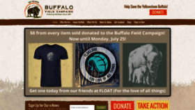 What Buffalofieldcampaign.org website looked like in 2022 (1 year ago)