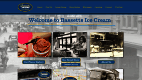 What Bassettsicecream.com website looked like in 2022 (1 year ago)
