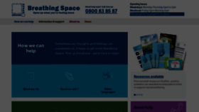 What Breathingspace.scot website looked like in 2022 (3 years ago)
