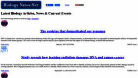 What Biologynews.net website looked like in 2022 (1 year ago)