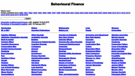 What Behaviouralfinance.net website looked like in 2022 (1 year ago)