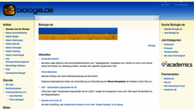 What Biologie.de website looked like in 2022 (1 year ago)