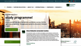 What Bbw-hochschule.de website looked like in 2022 (1 year ago)
