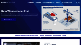 What Bauindustrie.de website looked like in 2022 (1 year ago)