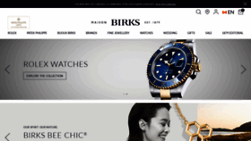 What Birks.com website looked like in 2022 (1 year ago)