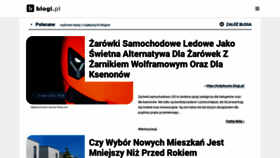 What Blogi.pl website looked like in 2022 (1 year ago)
