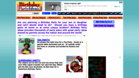 What Birthdaypartyideas.com website looked like in 2022 (1 year ago)