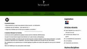 What Bensport.fr website looked like in 2022 (1 year ago)