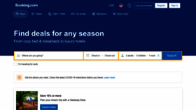 What Bookings.com website looked like in 2022 (1 year ago)