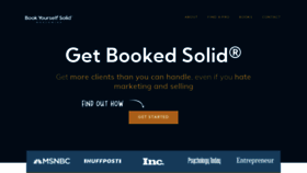 What Bookyourselfsolid.com website looked like in 2022 (1 year ago)