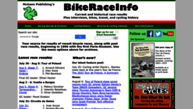 What Bikeraceinfo.com website looked like in 2022 (2 years ago)