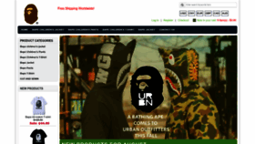 What Bapeclothing.us website looked like in 2022 (1 year ago)