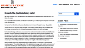 What Biotechlicense.net website looked like in 2022 (1 year ago)
