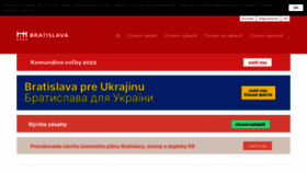 What Bratislava.sk website looked like in 2022 (1 year ago)