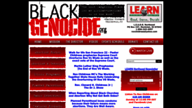 What Blackgenocide.org website looked like in 2022 (1 year ago)