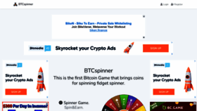 What Btcspinner.io website looked like in 2022 (1 year ago)