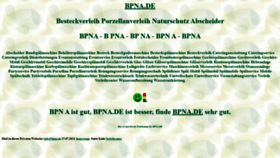 What Bpna.de website looked like in 2022 (1 year ago)